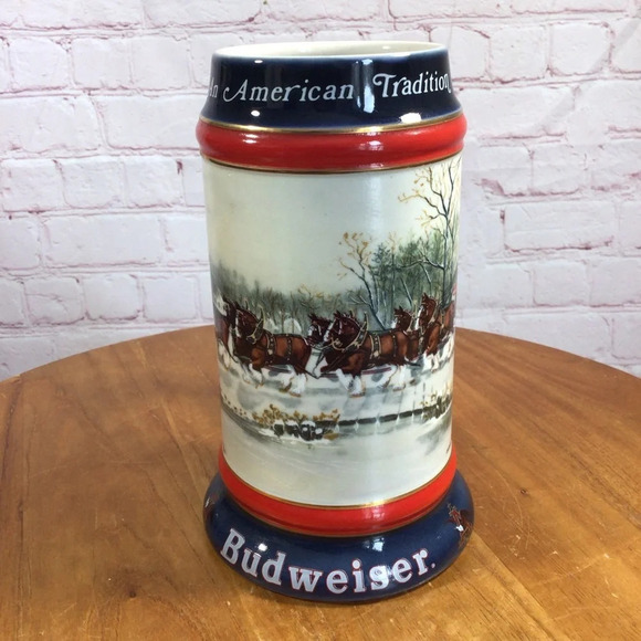 Vintage Budweiser 1990 Collector’s Series “An American Tradition” Ceramic Stein - Picture 3 of 8